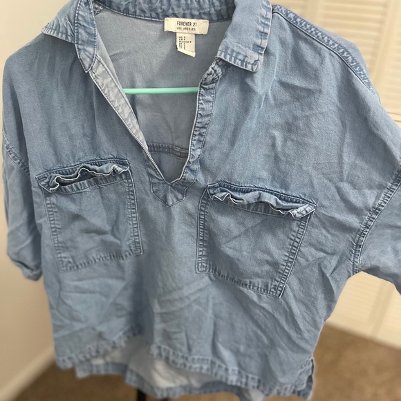 Forever 21 Tops - Denim dress shirt